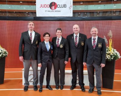 Vier Bayerische Kampfrichter beim Gallus-Turnier in der Schweiz